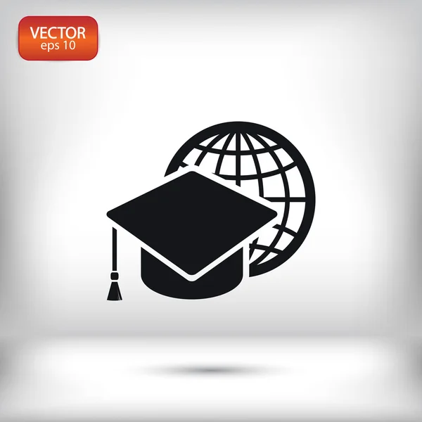 Icono de la tapa de graduación — Vector de stock