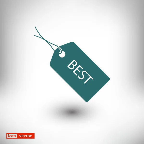 Ícone de tag BEST —  Vetores de Stock