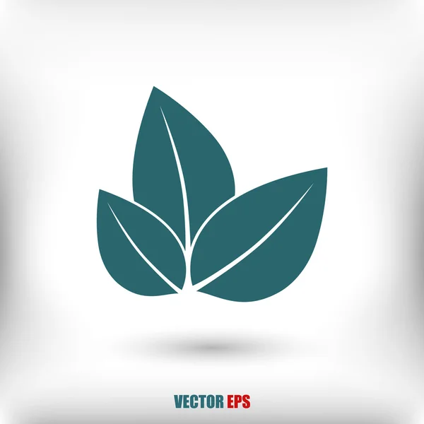 Icono hojas de árbol — Vector de stock