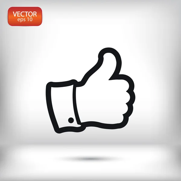 Como el icono del pulgar hacia arriba — Vector de stock