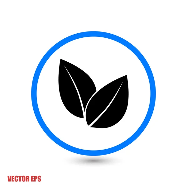 Icono hojas de árbol — Vector de stock