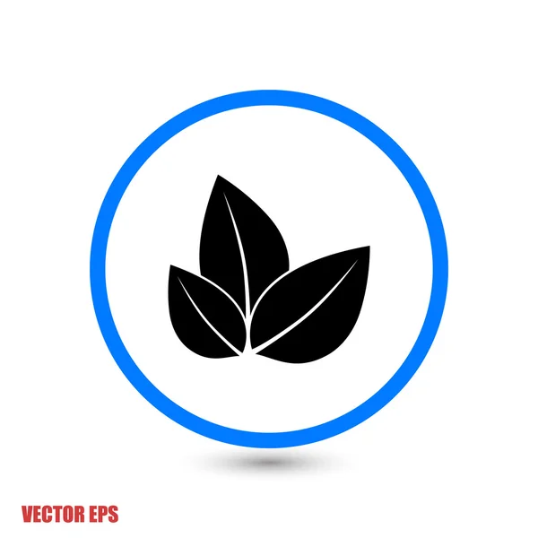 Icono hojas de árbol — Vector de stock