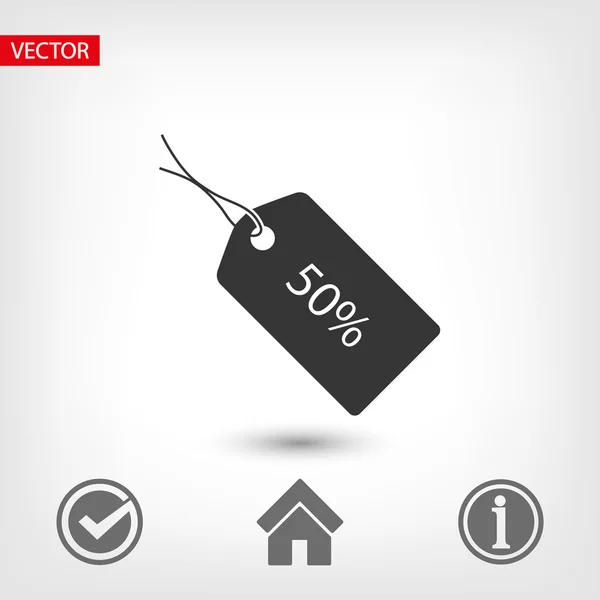 50 % OFF icône tag — Image vectorielle