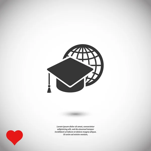 Icono de la tapa de graduación — Vector de stock