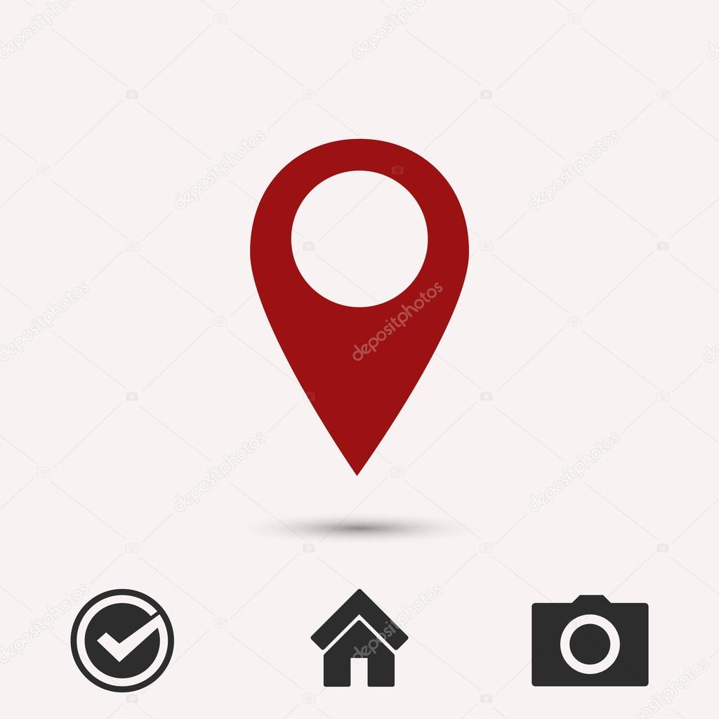 Map pointer flat icon