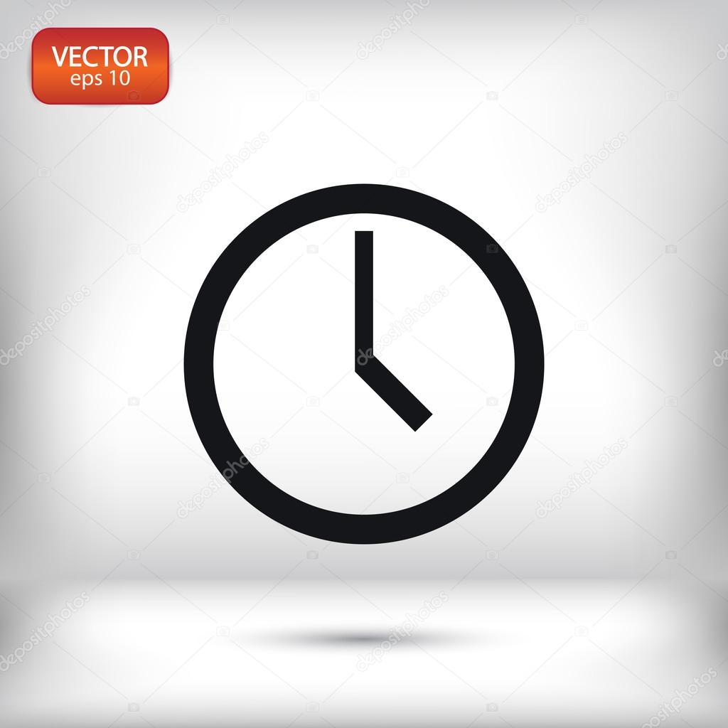 Clock flat design icon