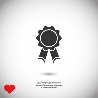 Kurdele simgeli rozet