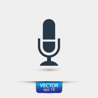 mikrofon simgesi illüstrasyon.