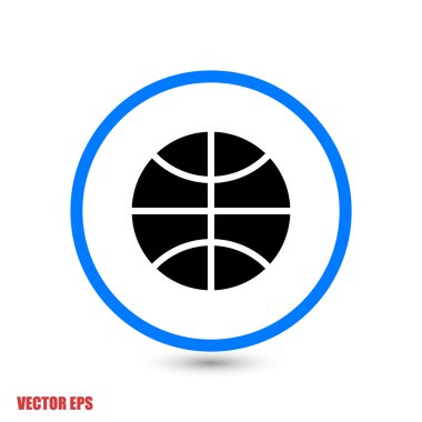 Basketbol düz tasarım simgesi