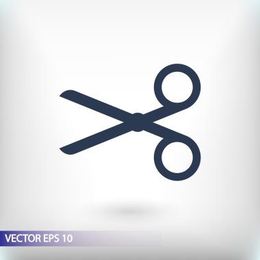 Makas düz tasarım simgesi