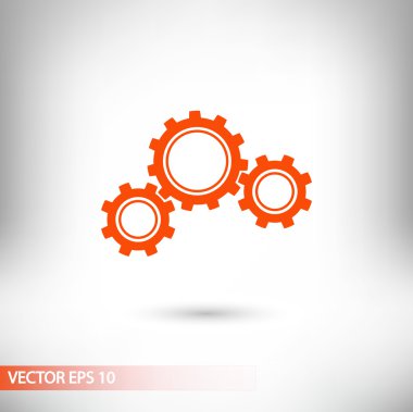 Gears'ı simgesi, düz tasarım stili