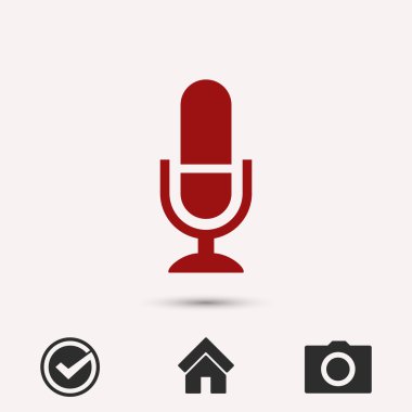 mikrofon simgesi illüstrasyon.