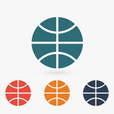Basketbol düz tasarım simgesi