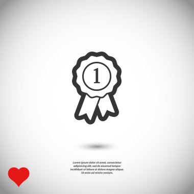 Kurdele simgeli rozet