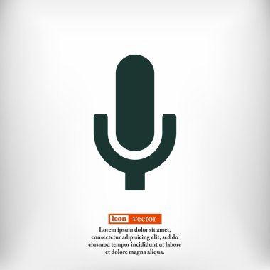 mikrofon simgesi illüstrasyon.