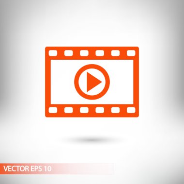 video simgesi, düz tasarım