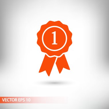 Kurdele simgeli rozet