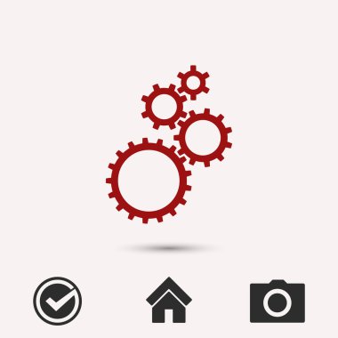 Gears'ı simgesi, düz tasarım stili