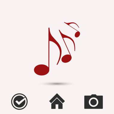 müzik düz tasarım simgesi