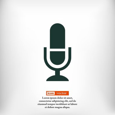 mikrofon simgesi illüstrasyon.