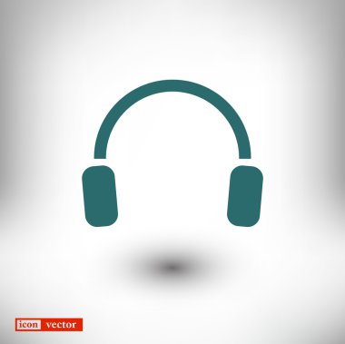 Kulaklık düz tasarım simgesi