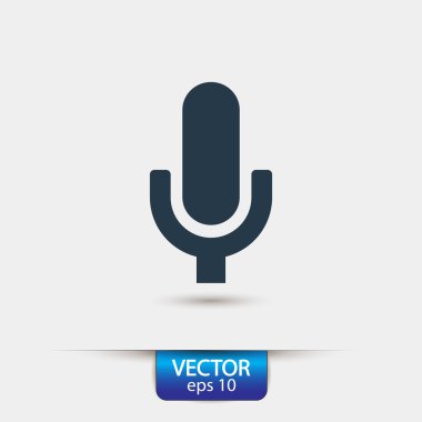 mikrofon simgesi illüstrasyon.