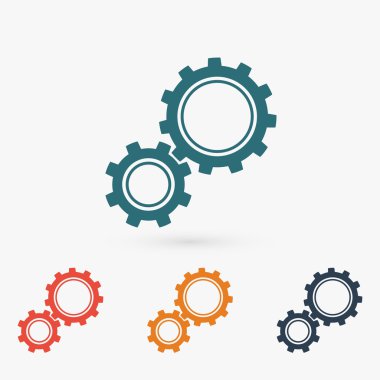 Gears'ı simgesi, düz tasarım stili
