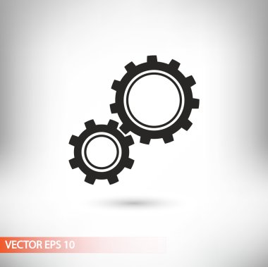 Gears'ı simgesi, düz tasarım stili
