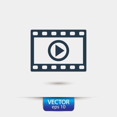video simgesi, düz tasarım