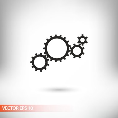 Gears'ı simgesi, düz tasarım stili