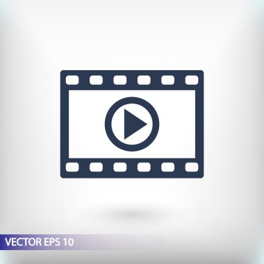 video simgesi, düz tasarım