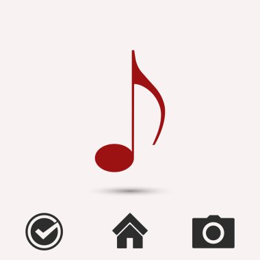 müzik düz tasarım simgesi
