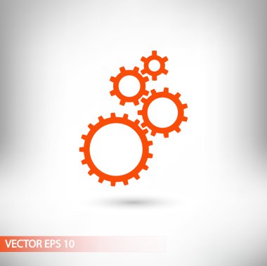 Gears'ı simgesi, düz tasarım stili