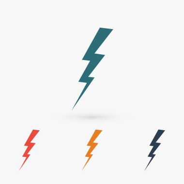 Yıldırım düz tasarım simgesi
