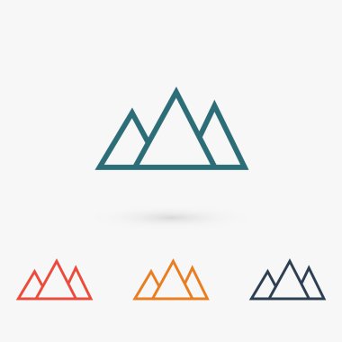 dağ simgesini illüstrasyon.