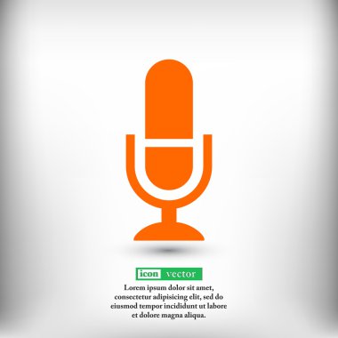 mikrofon simgesi illüstrasyon.