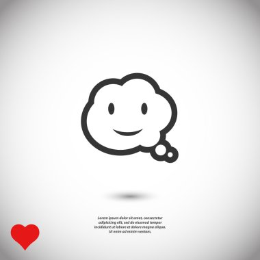 Gülümseyen baloncuk simgesi