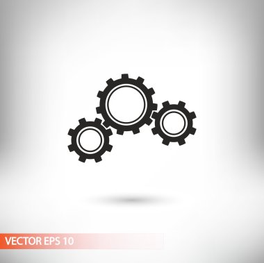 Gears'ı simgesi, düz tasarım stili