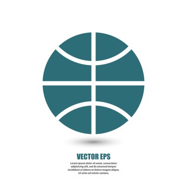 Basketbol düz tasarım simgesi