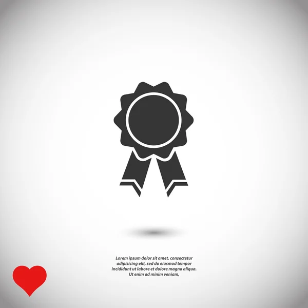 Insignia con cintas icono — Vector de stock