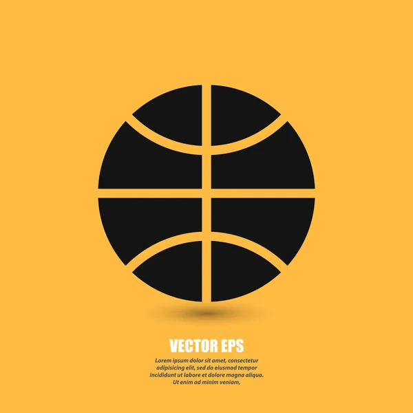 Basketbal platte ontwerp pictogram — Stockvector