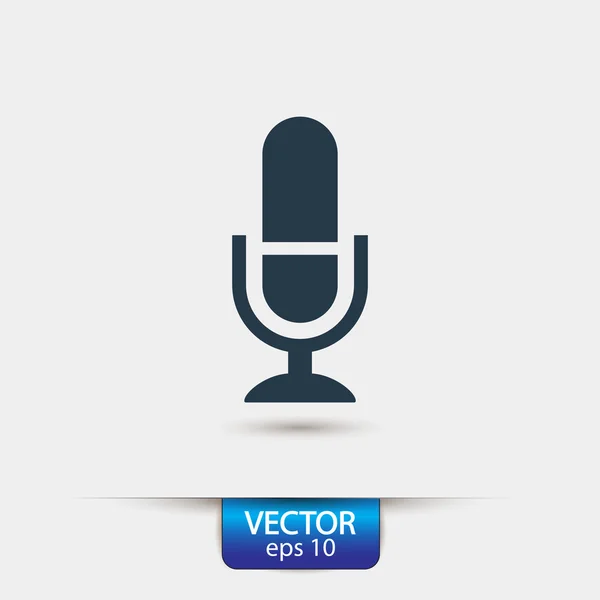 Microphone icon illustration. — Stock Vector