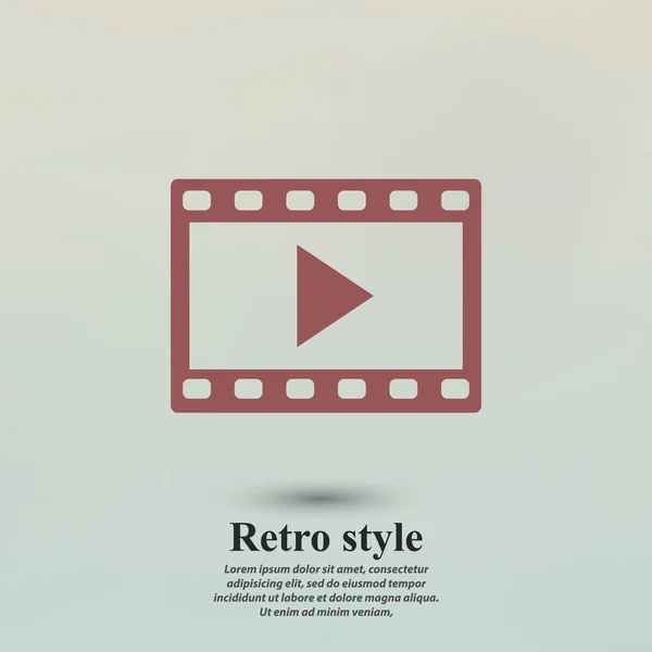 ビデオ アイコン、フラットなデザイン — ストックベクタ