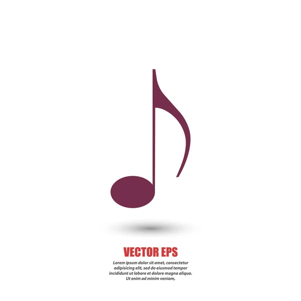 Music flat design icon — Stock Vector