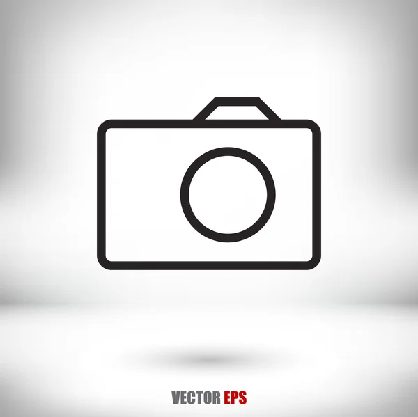 Platte pictogram van de camera — Stockvector