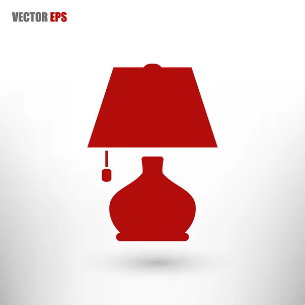 Ikona plochý design lampy — Stockový vektor