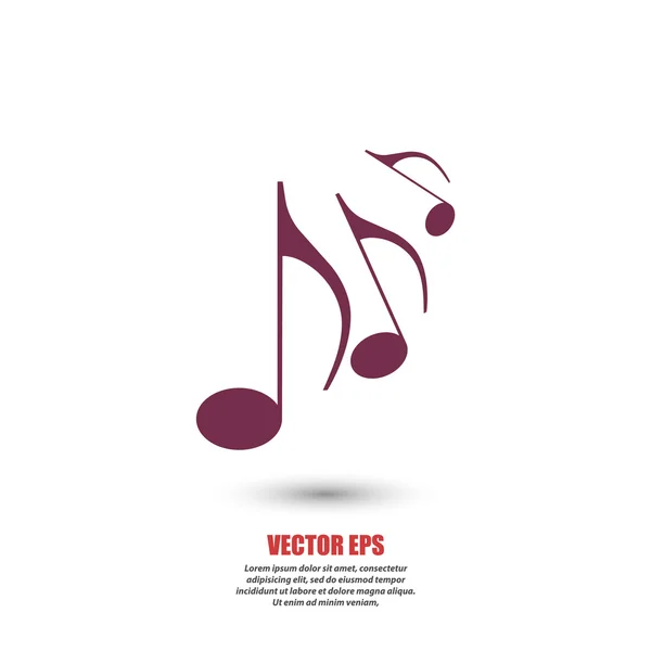 Musik flache Design-Ikone — Stockvektor