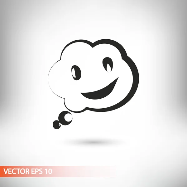 Sonrisa hablando icono de la burbuja — Vector de stock