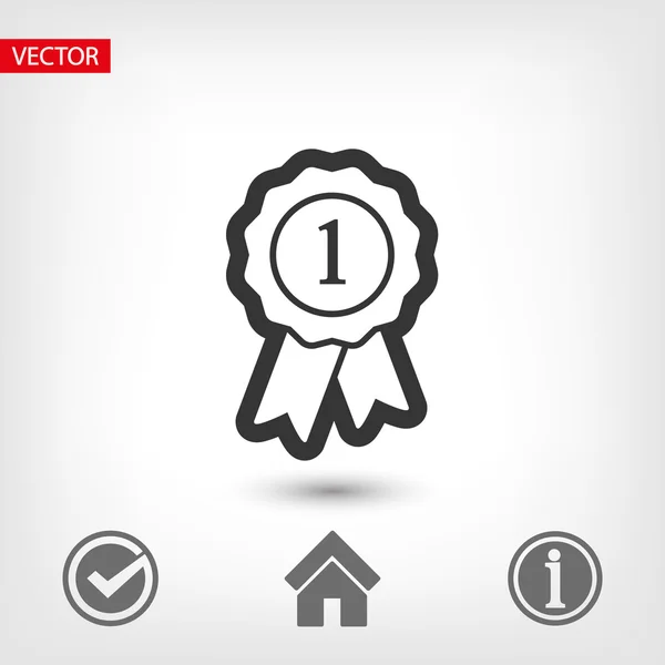 Badge met linten pictogram — Stockvector