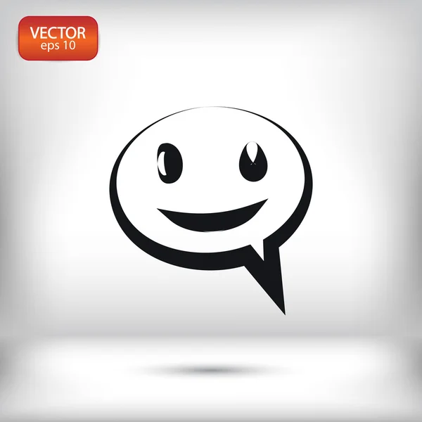 Sonrisa hablando icono de la burbuja — Vector de stock